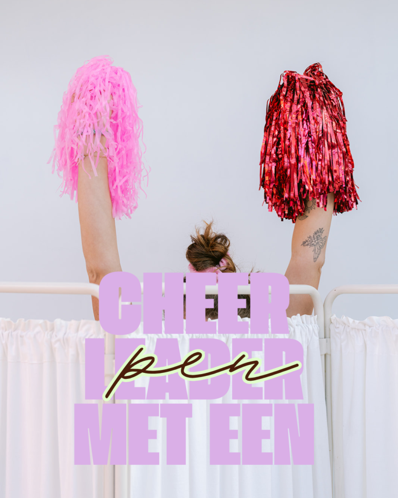 Cheerleader met een pen